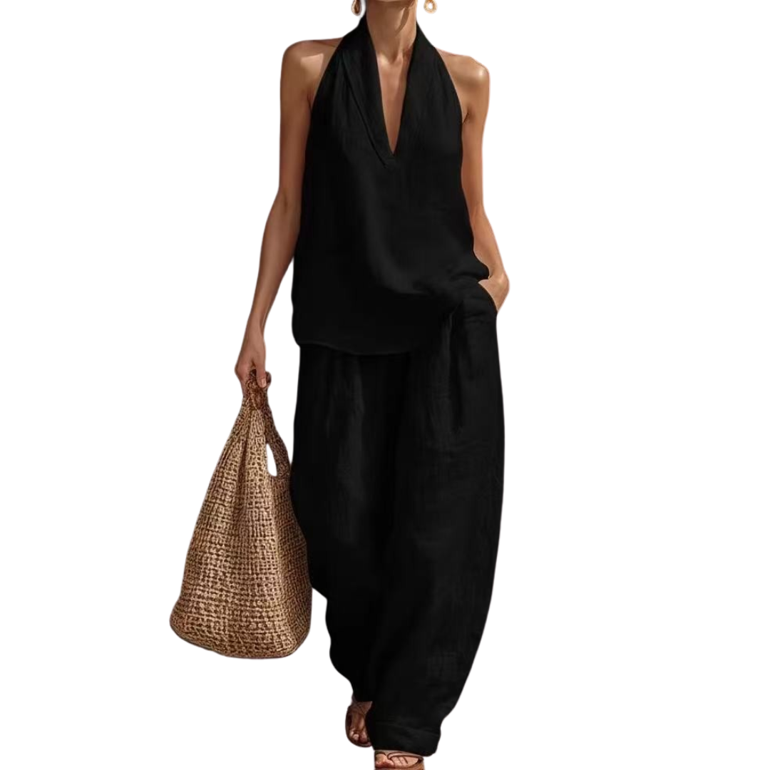 YURI™ – Breezy Halter Wide-Leg Two Piece Set