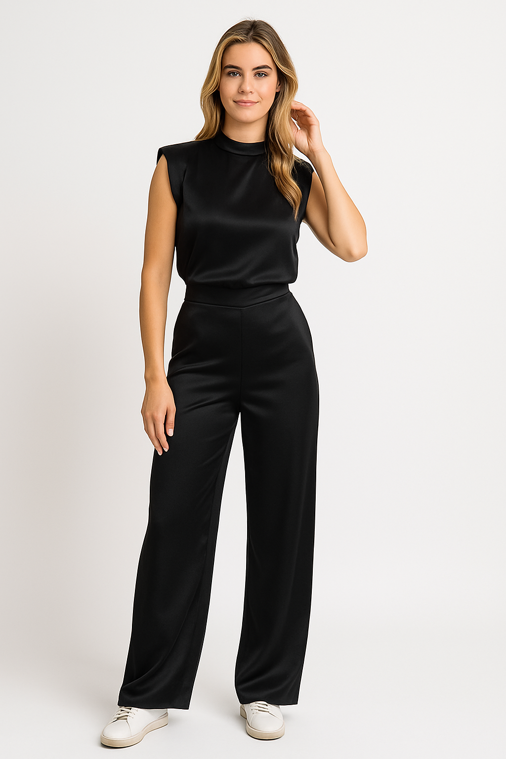 CELESTE |  Occasion Satin Look Jumpsuit