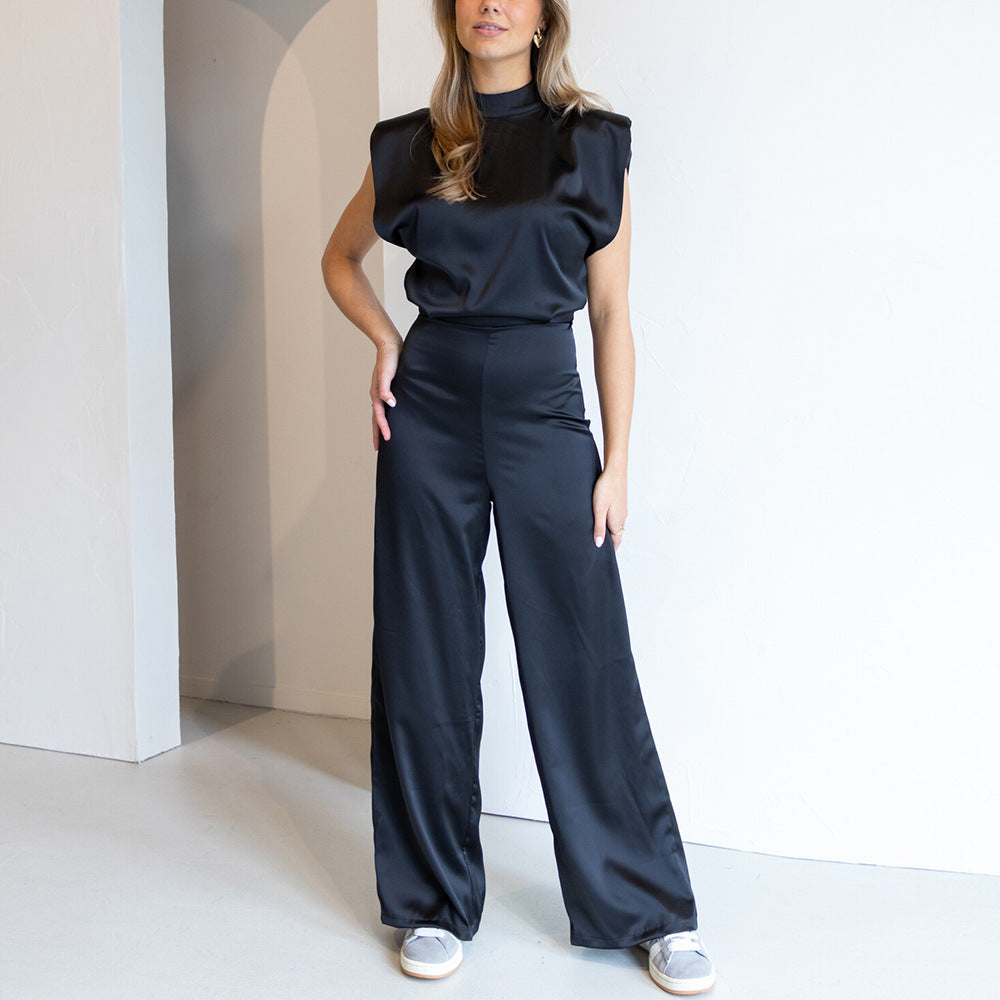 CELESTE |  Occasion Satin Look Jumpsuit