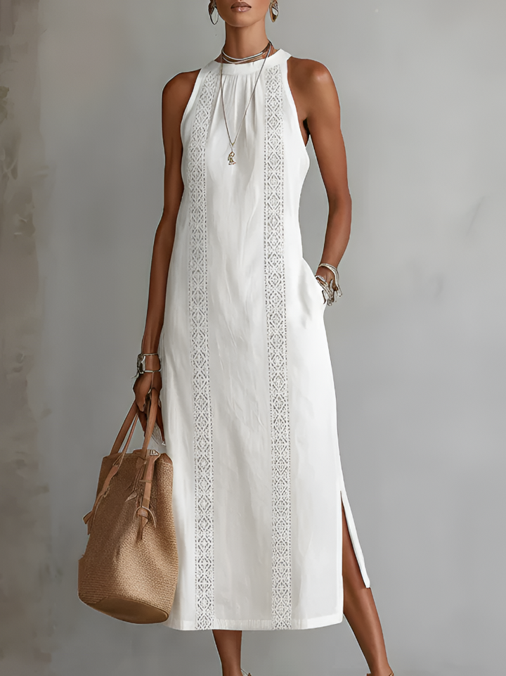 Jimena | Cotton Linen Midi Dress
