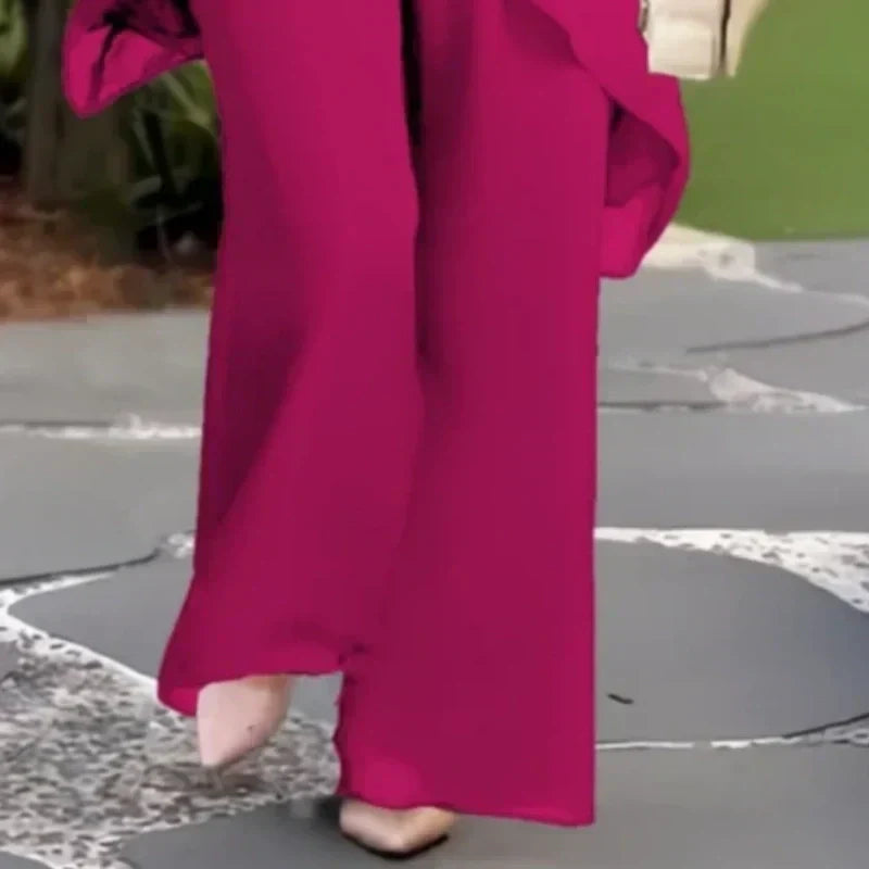 LISA | Top & Wide Leg Pants Set