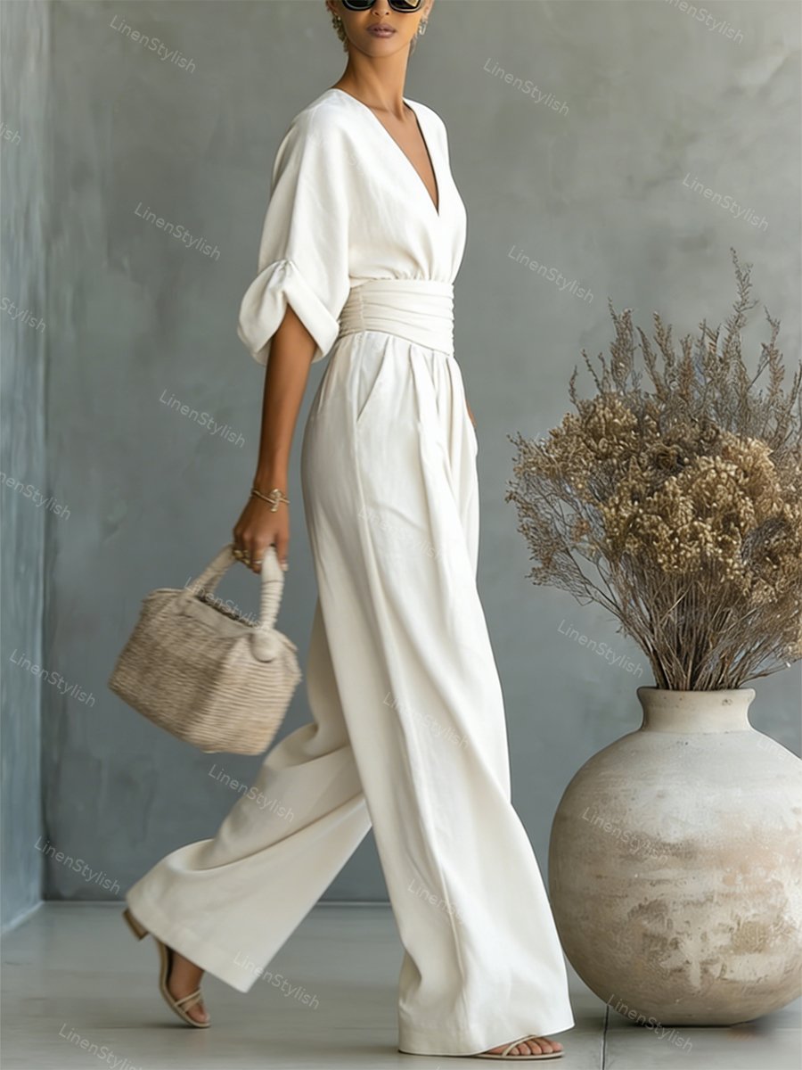 Elira Essential V-Neck Jumpsuit